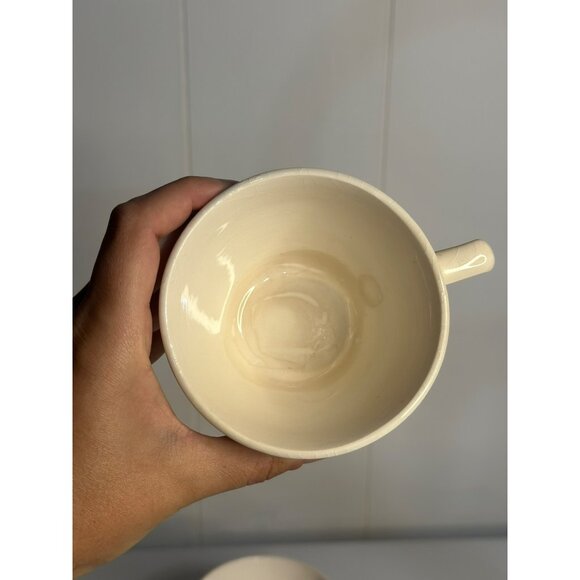 VTG 50s Salem American Ironstone Tea Coffee Cups & Saucers Set 4 Cups 3 Saucers - Picture 3 of 9